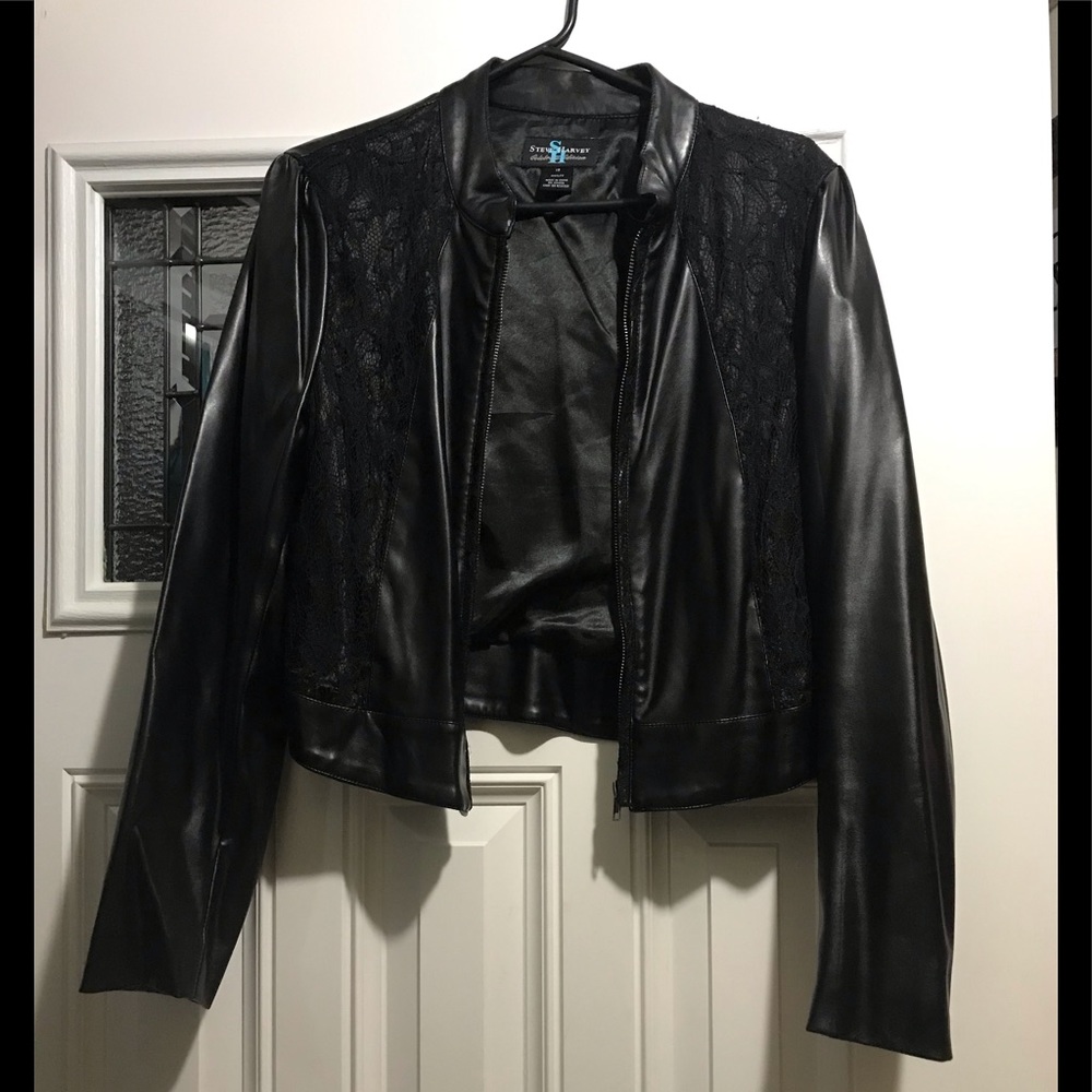 Faux leather lace jacket 12